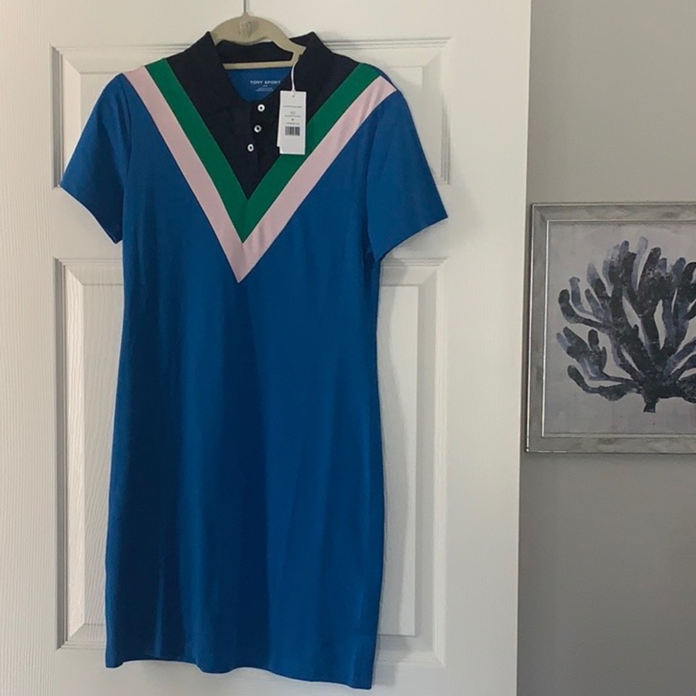 Tory Burch Chevron Polo Dress - New with Tags